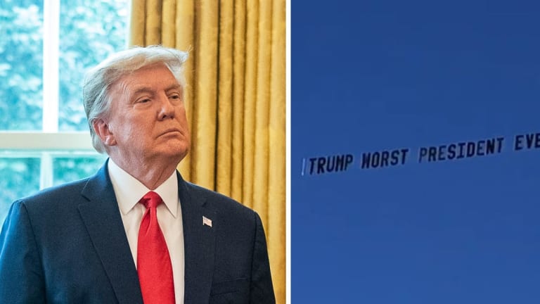 ‘Trump Worst President Ever’ Banner Seen Flying Behind Plane Near Mar-A-Lago