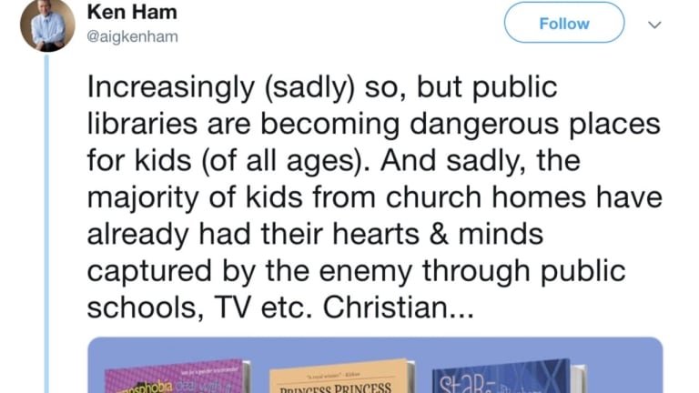 Creationist Ken Ham Believes ‘Libraries Are Becoming Dangerous Places For Kids'