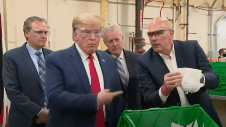 
Trump Claims He Wore Mask To Honeywell Plant When Video Shows He Didn’t