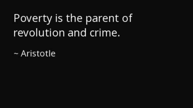 Aristotle On The Origins Of Poverty And Crime
